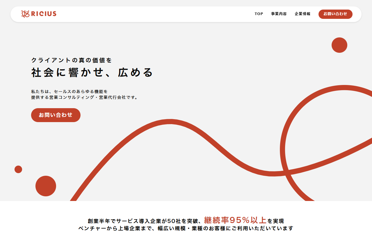 株式会社RICIUSの営業支援サービス