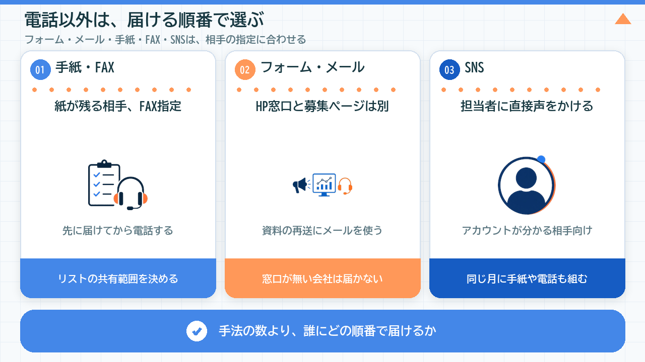 建設業の新規開拓で使う電話以外の手法
